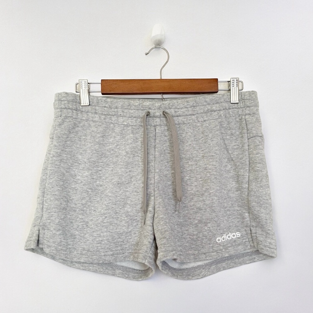Adidas Light Grey with White logo Women’s shorts M